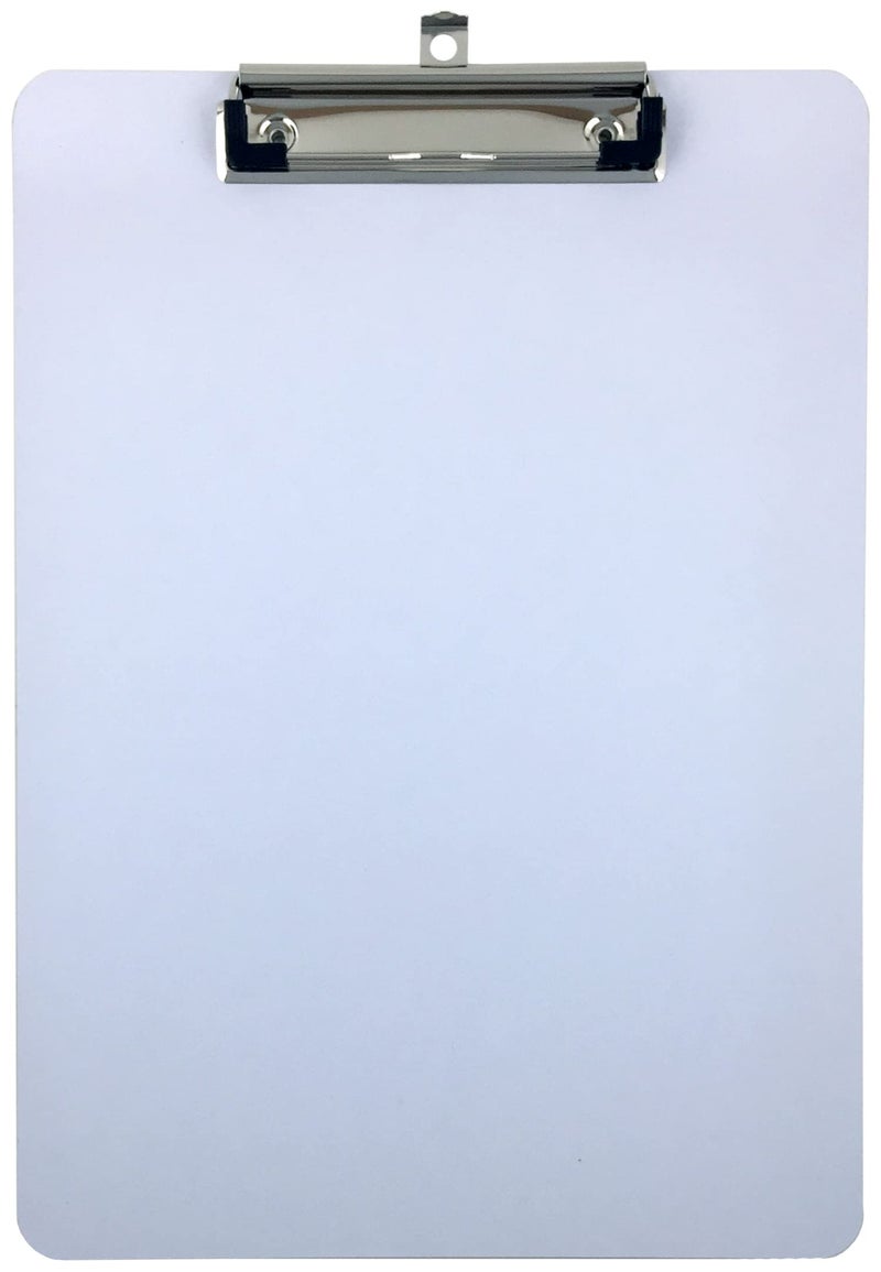 Trade Quest Clipboard Dry Erase Surface 9'' x 12.5'' Letter Size Low Profile Clip Whiteboard Single (Pack of 1) - Image 1